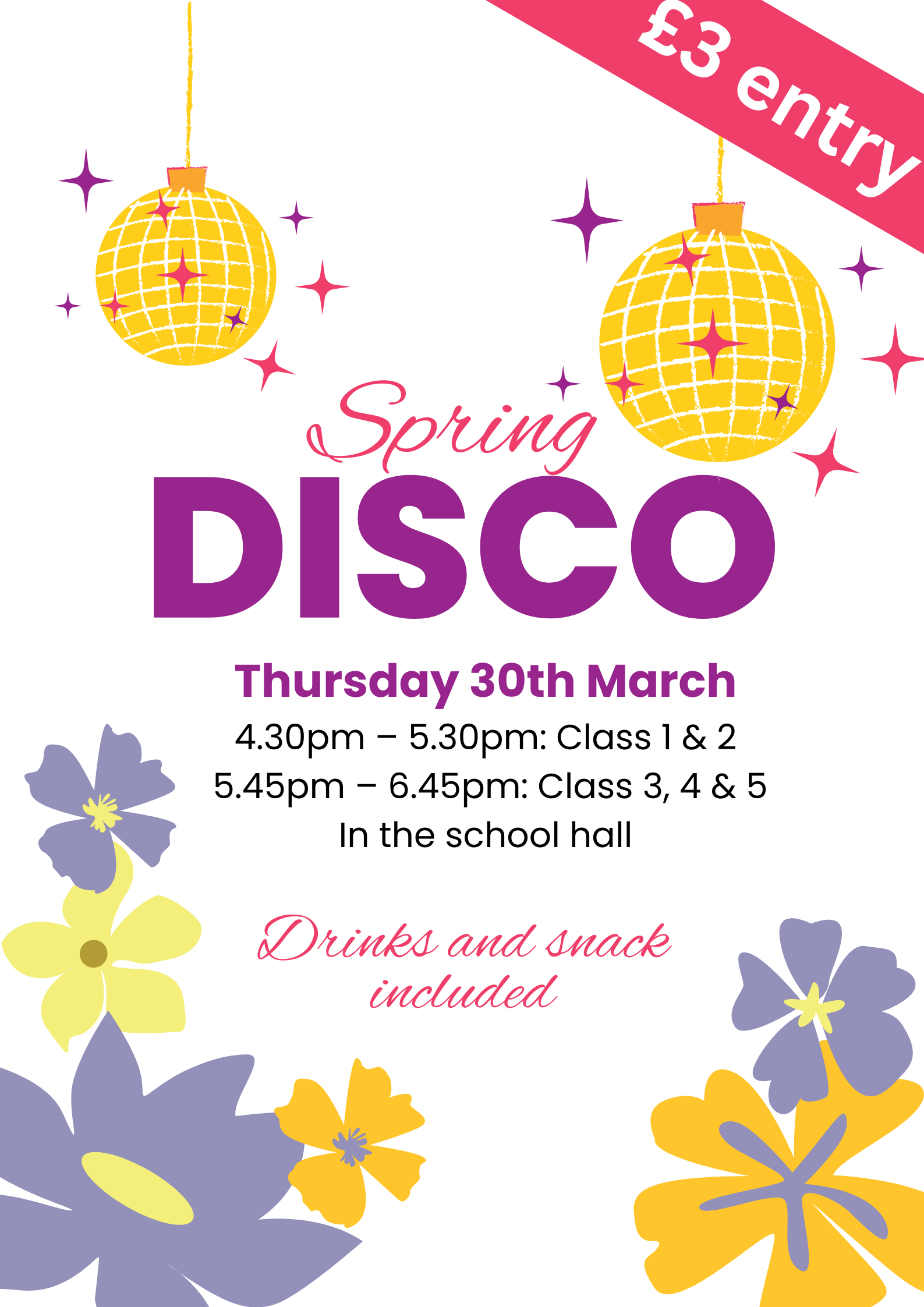 PTA Spring Disco Poster