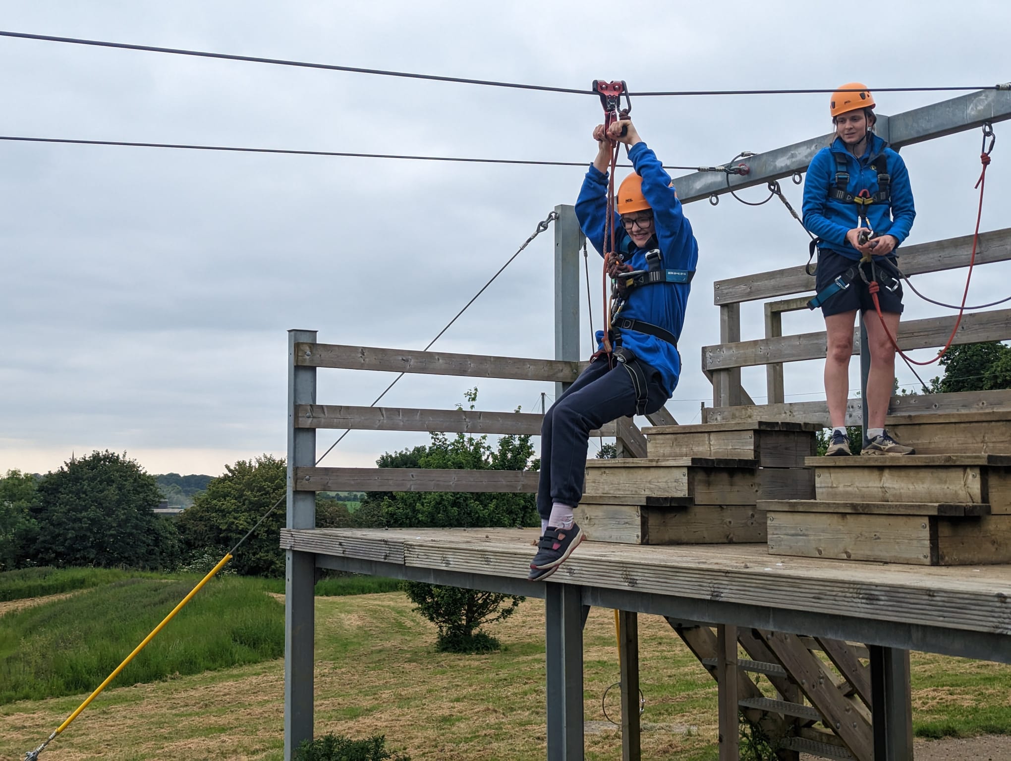 Pupil on zip wire