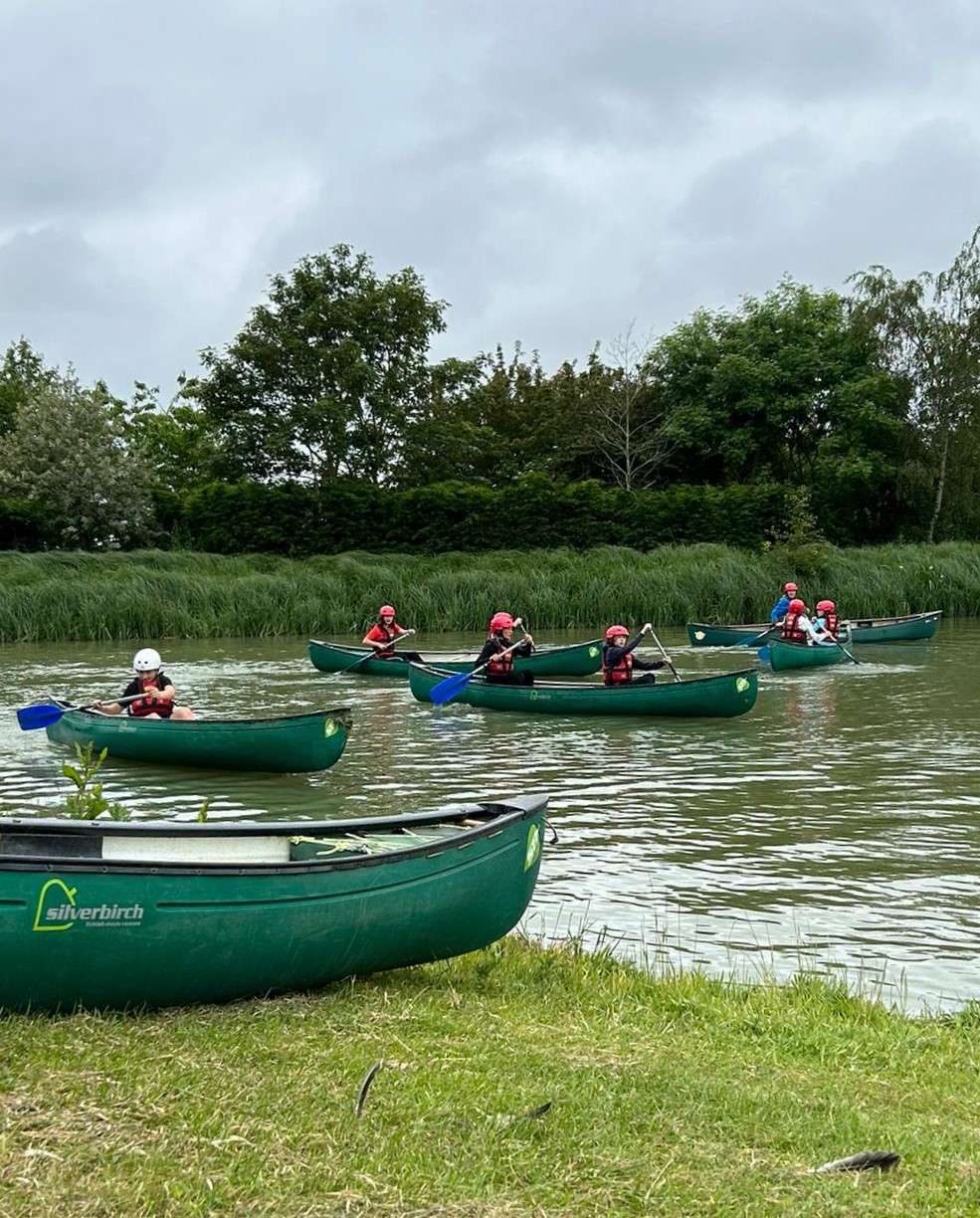 Pupils canoeing